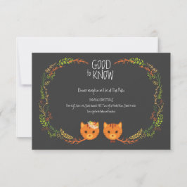 Convites Concurso de Casamento de Gatos Florestais Rustic B