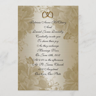 Convites Concurso de casamento elegante satin Frangipani