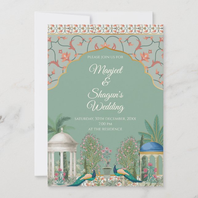 Convites Concurso de casamento hindu (Frente)