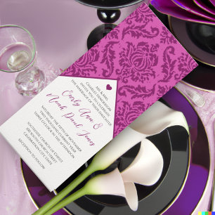 Convites Concurso de Casamento para Suas Malas de Framboesa