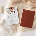 Convites Concurso de Casamento Rustic Fall Terracotta Flora<br><div class="desc">Rustic Fall Florals Convite De Casamento. As flores,  bagas e gramíneas legantes,  em cor de outono,  terracotta marrom e creme,  fluem do topo. O Casamento de está em um roteiro de estilo de escrita manual. Personalize facilmente o resto do texto para seus próprios detalhes.</div>