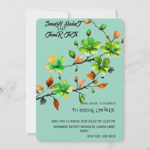 Convites Concurso de Casamento Verde Sage, Casamento Minima