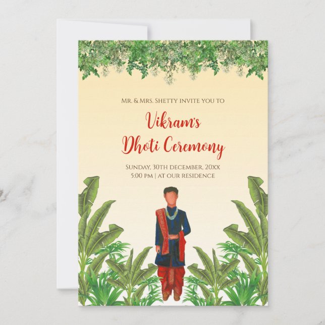 Convites Concurso de cerimônia para Pancha Kattu (Frente)