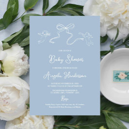 Convites Concurso de Chá de fraldas desenhado pela Mão Azul