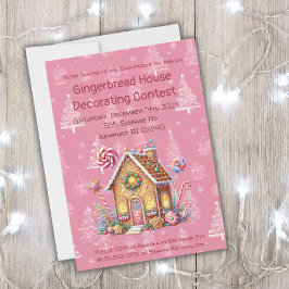 Convites Concurso de Decoração de Casa de Biscoito de Gengi