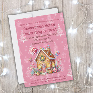 Convites Concurso de Decoração de Casa de Pão de Mel