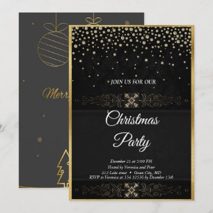 Convites Concurso de estrelas pretas elegantes