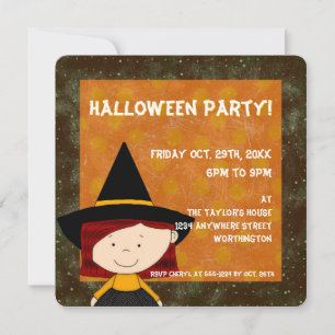 Convites Concurso de Festa de Halloween das Bruxas Brew Kid