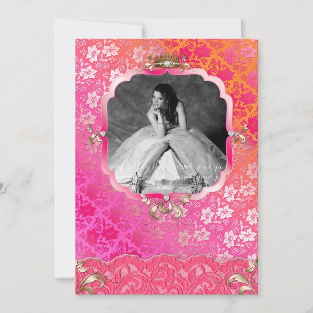 Convites Concurso de Graduação Lace Lace Coroa PRO (Frente)