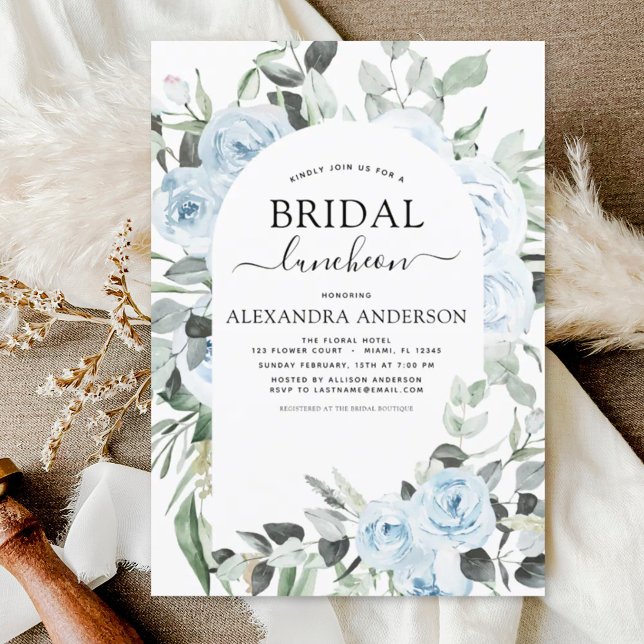 Convites Concurso de Lunchia de Chá de panela Azul Dusty (Criador carregado)