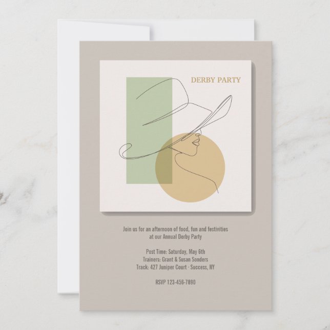 Convites Concurso de Mulher Desenhada à Mão do Partido Derb (Frente)