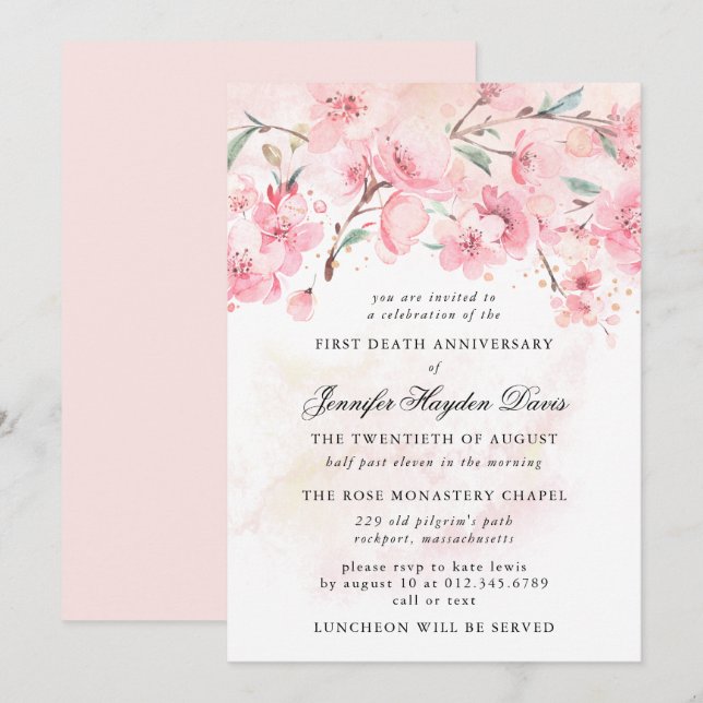 Convites Concurso de Primeiro Aniversário de Morte de Cherr (Frente/Verso)