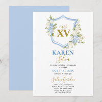 Concurso de Quinceanera Dusty Blue Crest