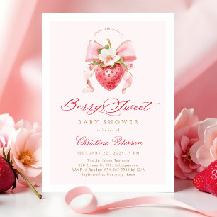Convites Concurso para Chá de fraldas Floral Coquette Berry