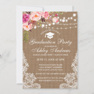 Convites Concurso para Formatação Rosa Rústica das Luzes de