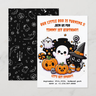 Convites Concurso para primeiro aniversario de Halloween pa