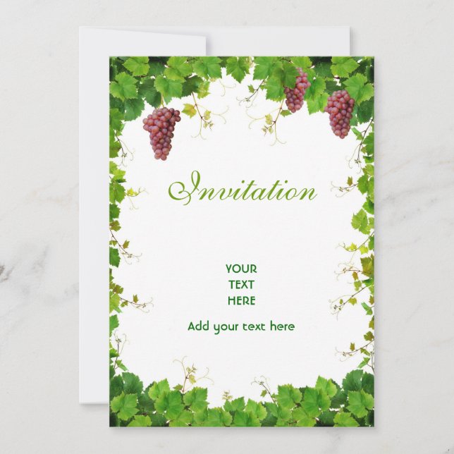 Convites Concurso para uvas e vinha (Frente)