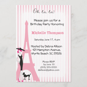 Convites Concursos de aniversário da Torre Eiffel Paris