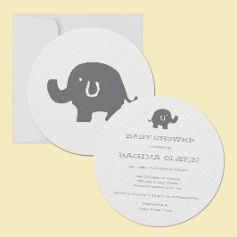 Convites Concursos para Bebê Elefante-Cuja Gama De Bebê É F