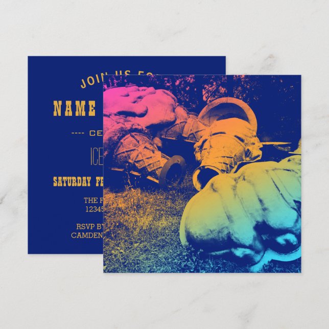 Convites cones de sorvete de Verão de fibra de vidro (Frente/Verso)