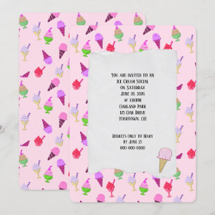 Convites Cones de Sorvete Social Party