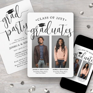 Convites Conexão de fotos com Formandos de Festa de formatu