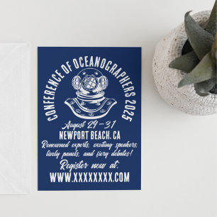 Convites Conferência Oceanográfica Vintage-Style