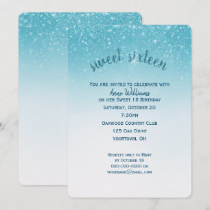 Convites Confete Brilho Sweet 16