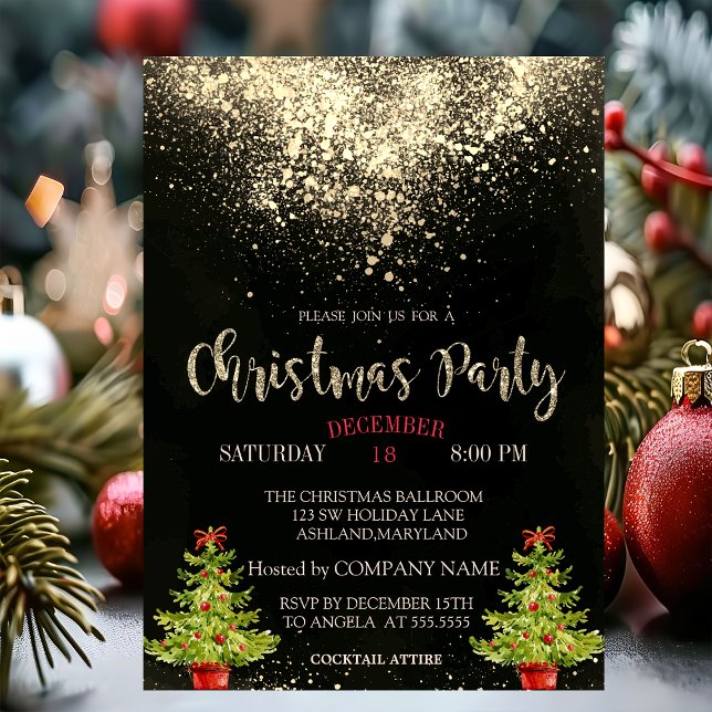 Convites Confetes, árvore de Natal Festa de Natal da Empres (Criador carregado)