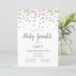Convites Confetti Baby Sprinkle Invent - Chá de fraldas