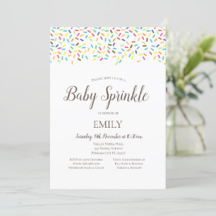 Convites Confetti Baby Sprinkle Invent - Chá de fraldas