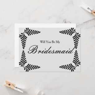 Convites Confetti de Borda Negra será minha dama de Ponta