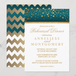 Convites Confetti Dourado branco e lacrimogêneo - Janto de 