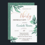 Convites Confetti, Festa de aniversário de 30 anos de Ramai<br><div class="desc">Ramais e convite de aniversário de confete de ouro.</div>
