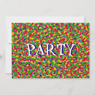 Convites Confetti multicor