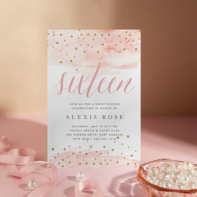 Convites Confetti Pop | Doce 16 Festas de aniversário (Criador carregado)