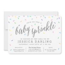 Confetti Sprinkles Baby Sprinkle Invtions