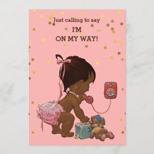 Convites Confetti Vintage - Chá de fraldas