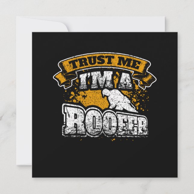 Convites Confie Em Mim Um Roofer Engraçado (Frente)