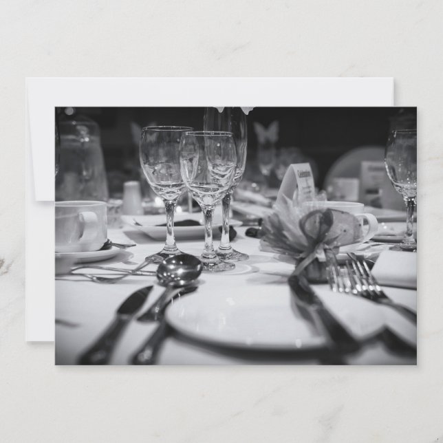 Convites Configuração da Mesa de Casamento (Frente)