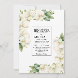 Convites CONFIRA ATRÁS Orquídeas Brancas Casamento Tudo-em-