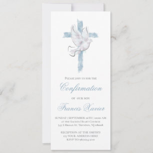 Convites Confirmação da cruz azul Espírito Santo