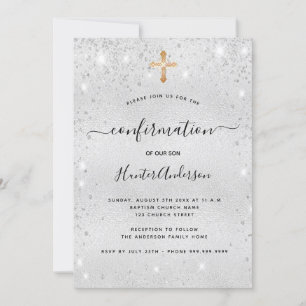 Convites Confirmação da moderna menina da relva