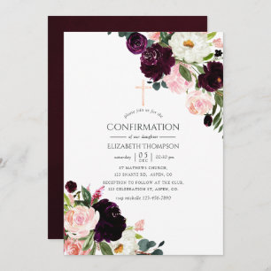 Convites Confirmação da Pluma de Borgonha e da Placa de Ros