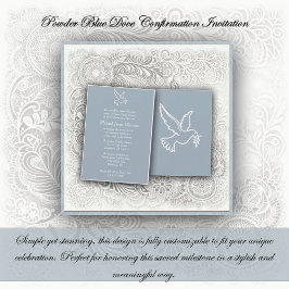 Convites Confirmação da Porta Azul Pó