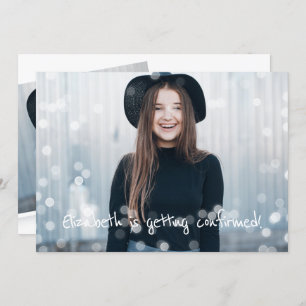 Convites Confirmação das Luzes de Fada Personalizadas do Co