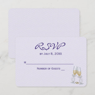 Convites Confirmação de Casamento Corações Roxos