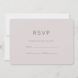 Convites Confirmação de Casamento em Ameixa Neutra Moderna