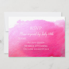 Convites Confirmação de casamento em aquarela moderna rosa