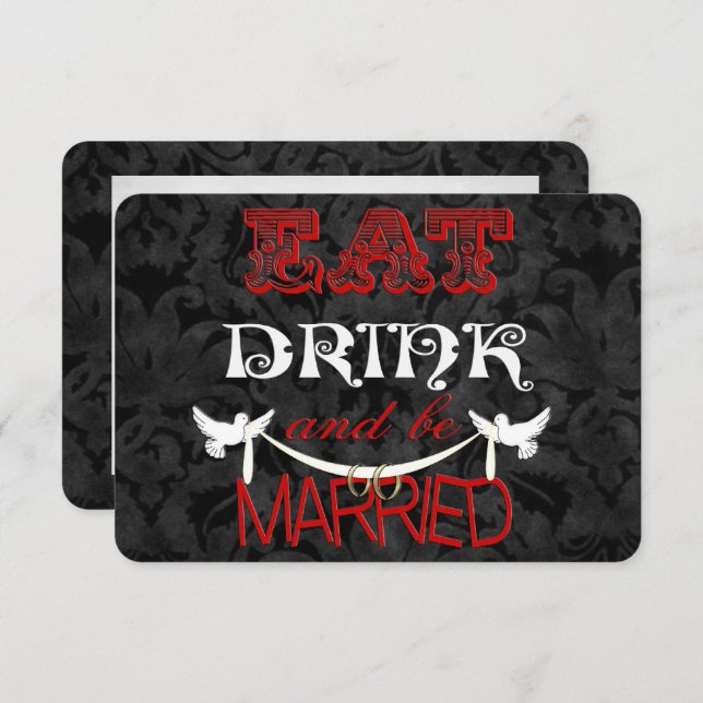 Convites Confirmação de Casamento em Damasco (Frente/Verso)